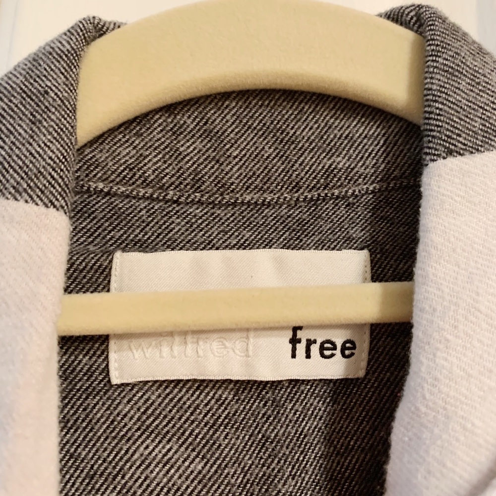 neutral colored flannel aritzia duster